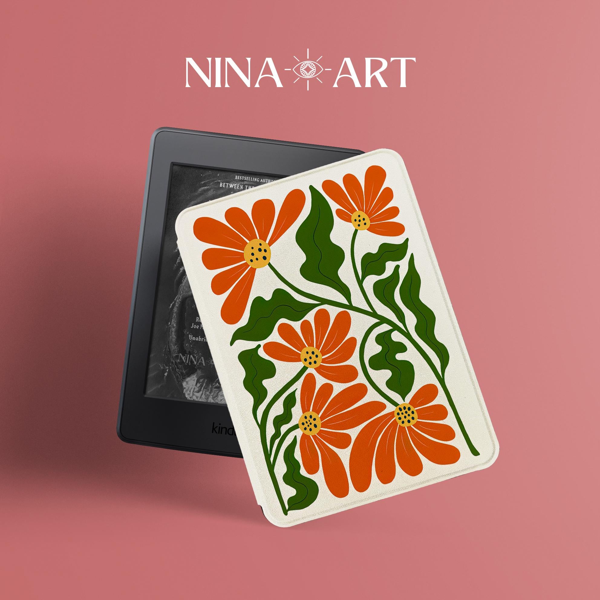 Abstract Floral _ Kindle Case