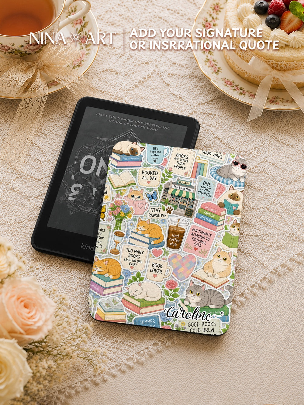 Bookish Cat - Kindle Case