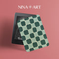 Green Checkboard  _ Kindle Case