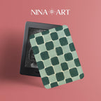 Green Checkboard  _ Kindle Case