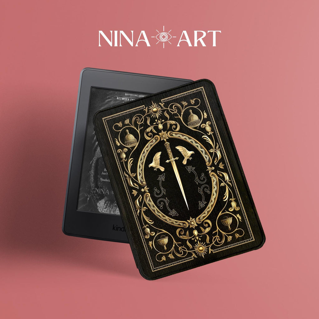 Antique Book Sword _ Kindle Case