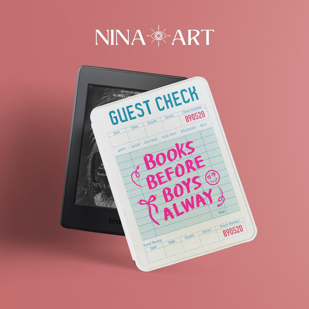 Blue Guest Check _ Kindle Case