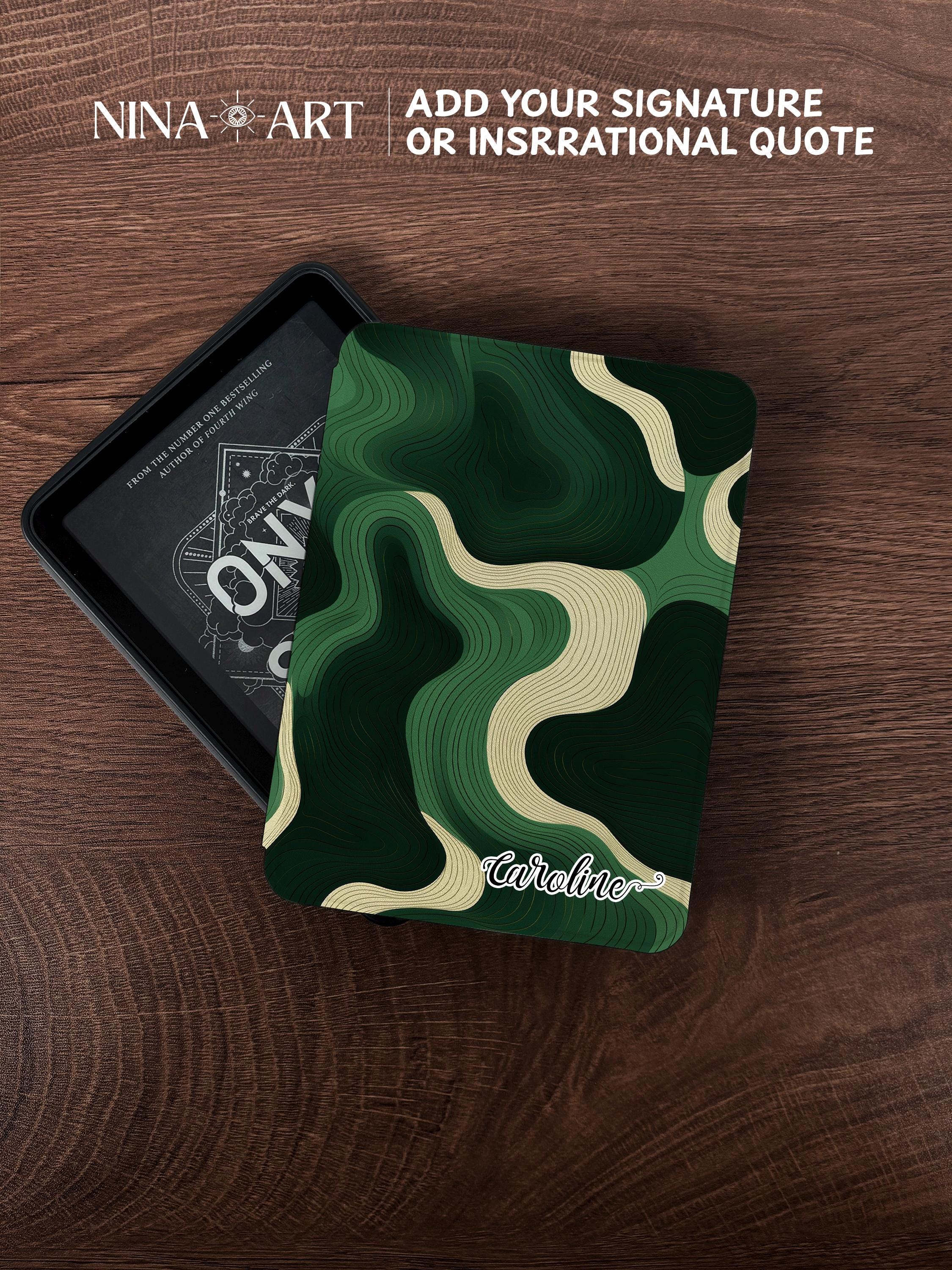 Green Wavy Line _ Kindle Case