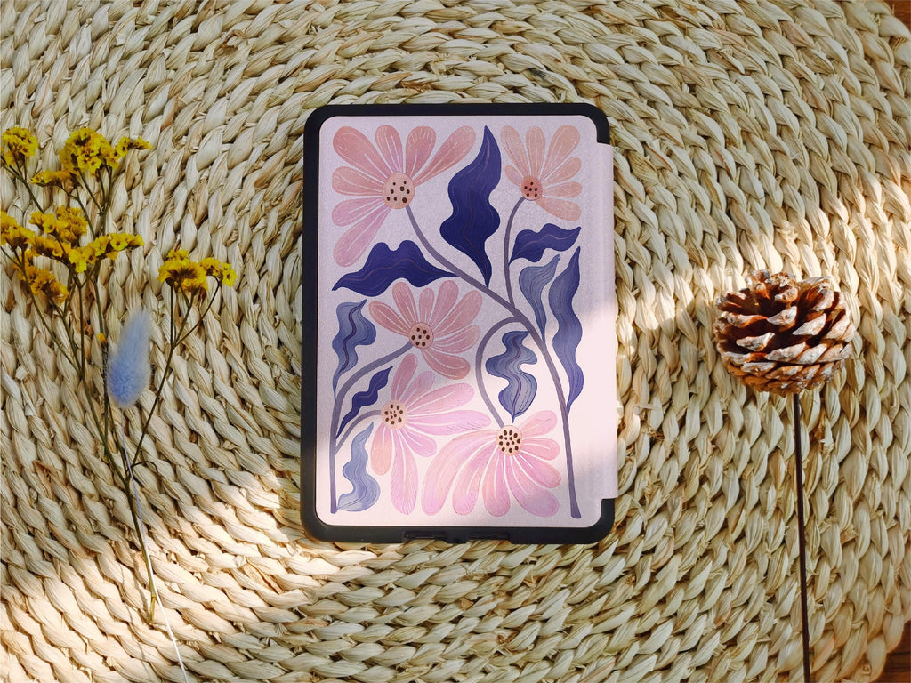 Pink Flower Art _ Kindle Case