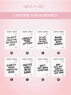 Pink Guest Check _ Kindle Case - 8 Reading Quotes Available