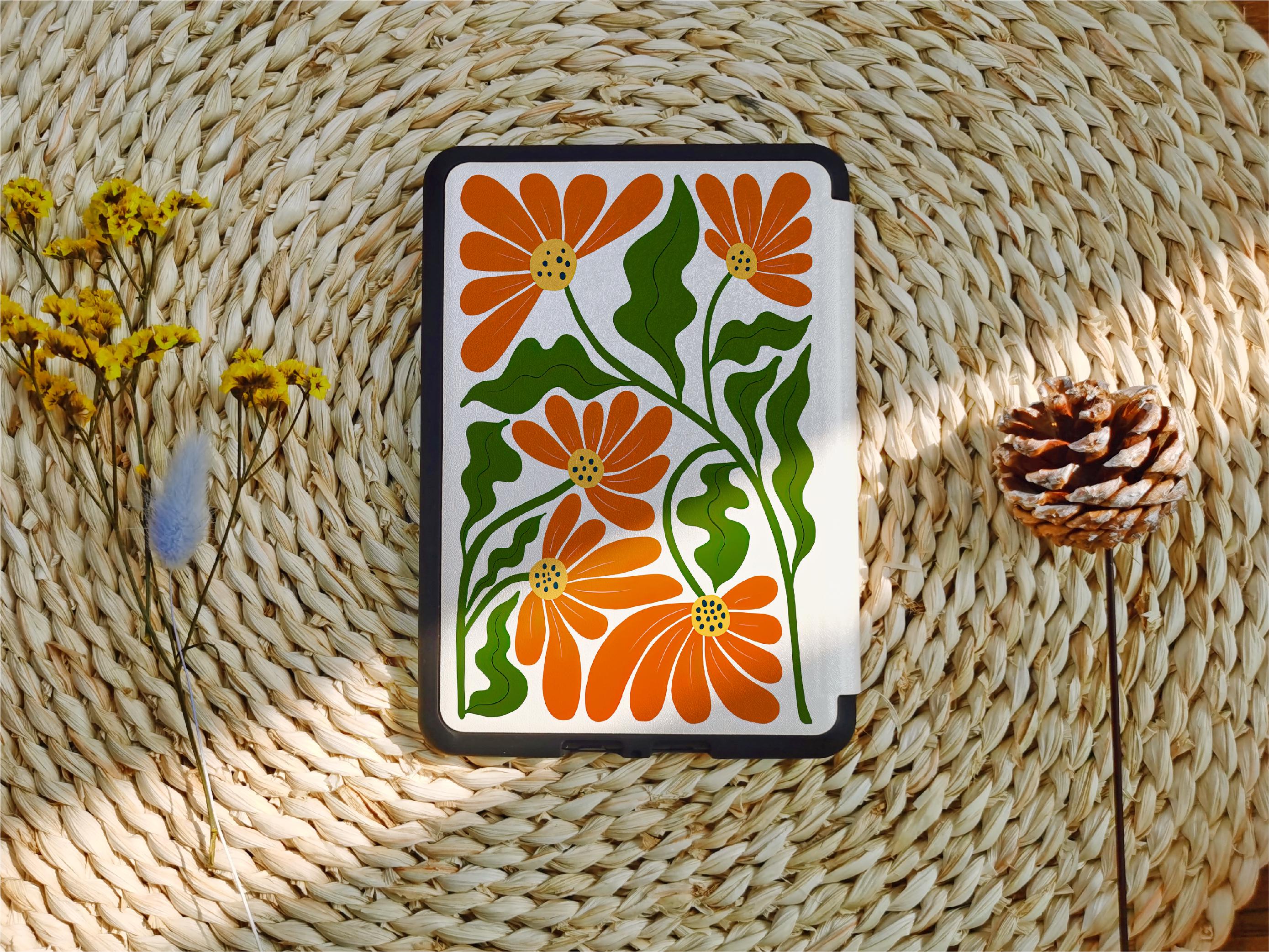 Abstract Floral _ Kindle Case