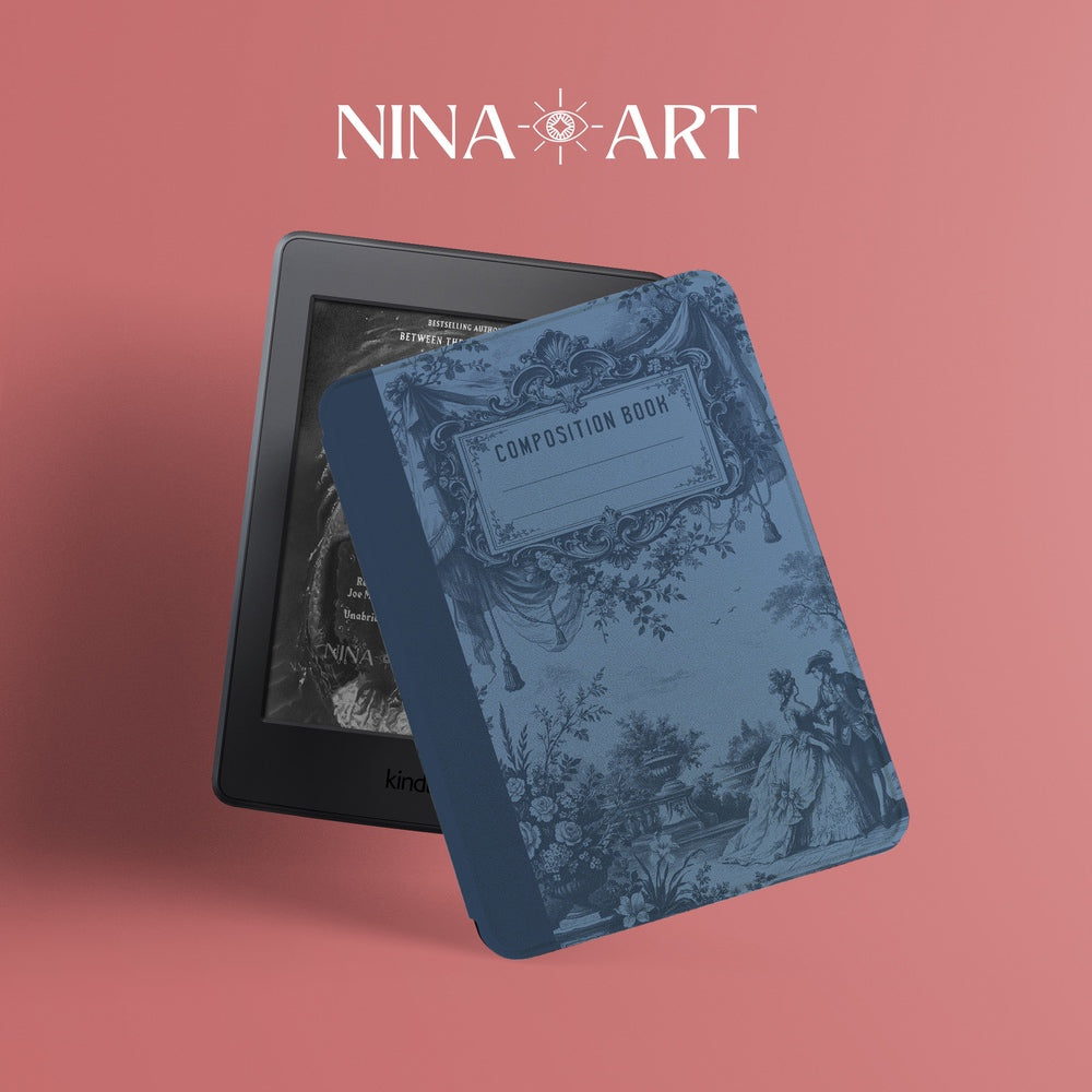 Vintage Garden Composition - Kindle Case - Dark Blue