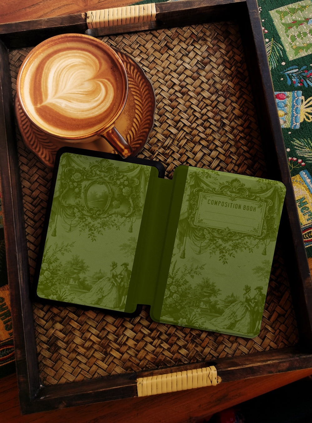 Vintage Garden Composition - Kindle Case - Dark Green