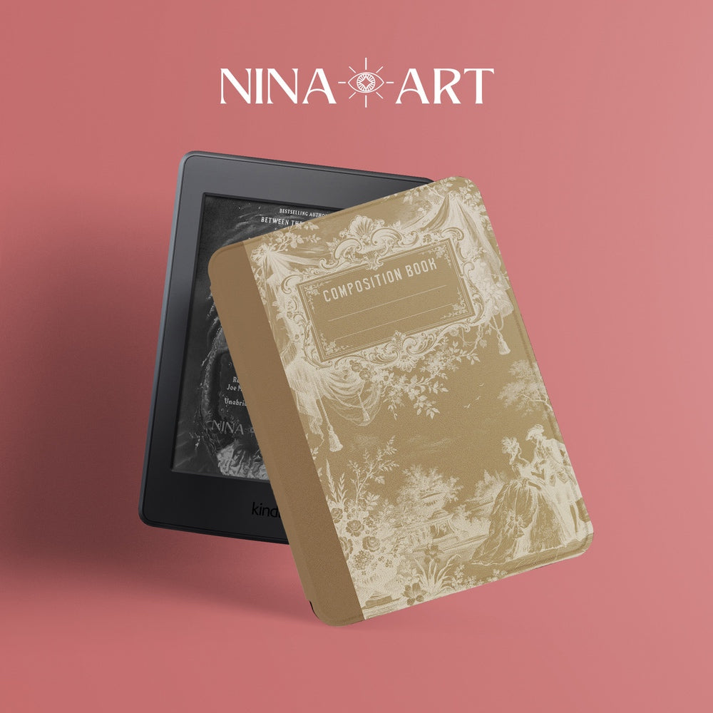 Vintage Garden Composition - Kindle Case - Dark Khaki