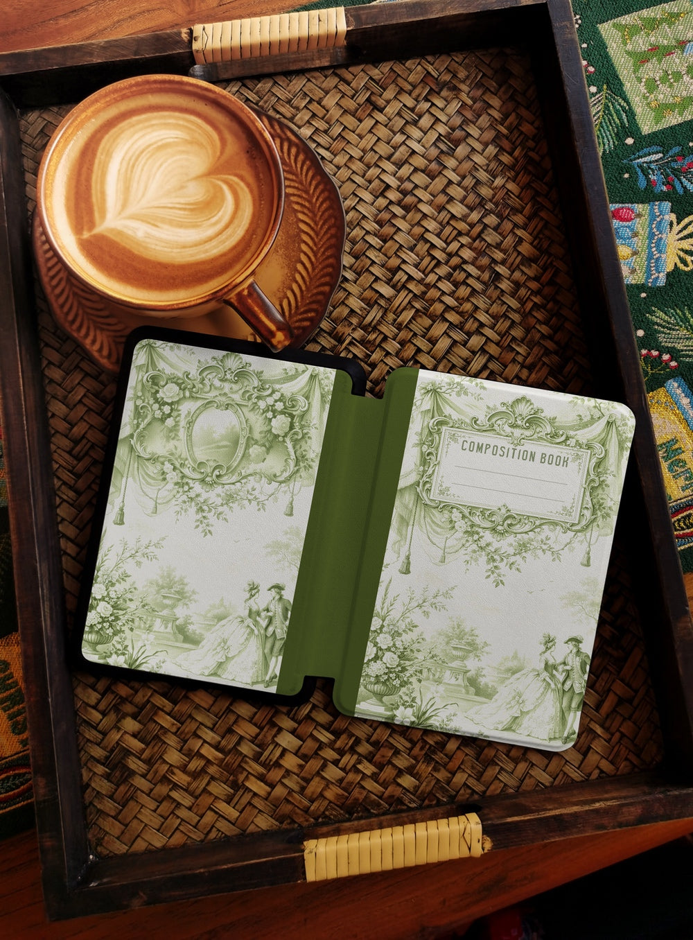 Vintage Garden Composition - Kindle Case - Light Green
