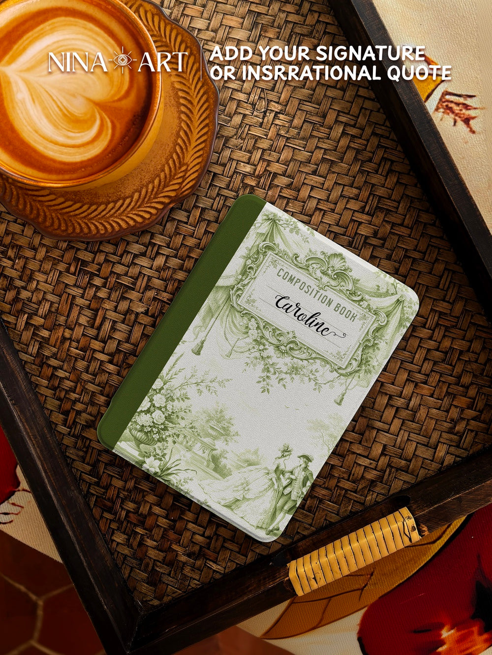 Vintage Garden Composition - Kindle Case - Light Green