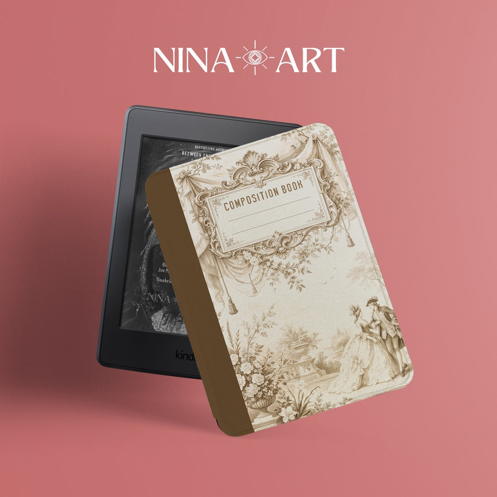 Vintage Garden Composition - Kindle Case - Light Khaki