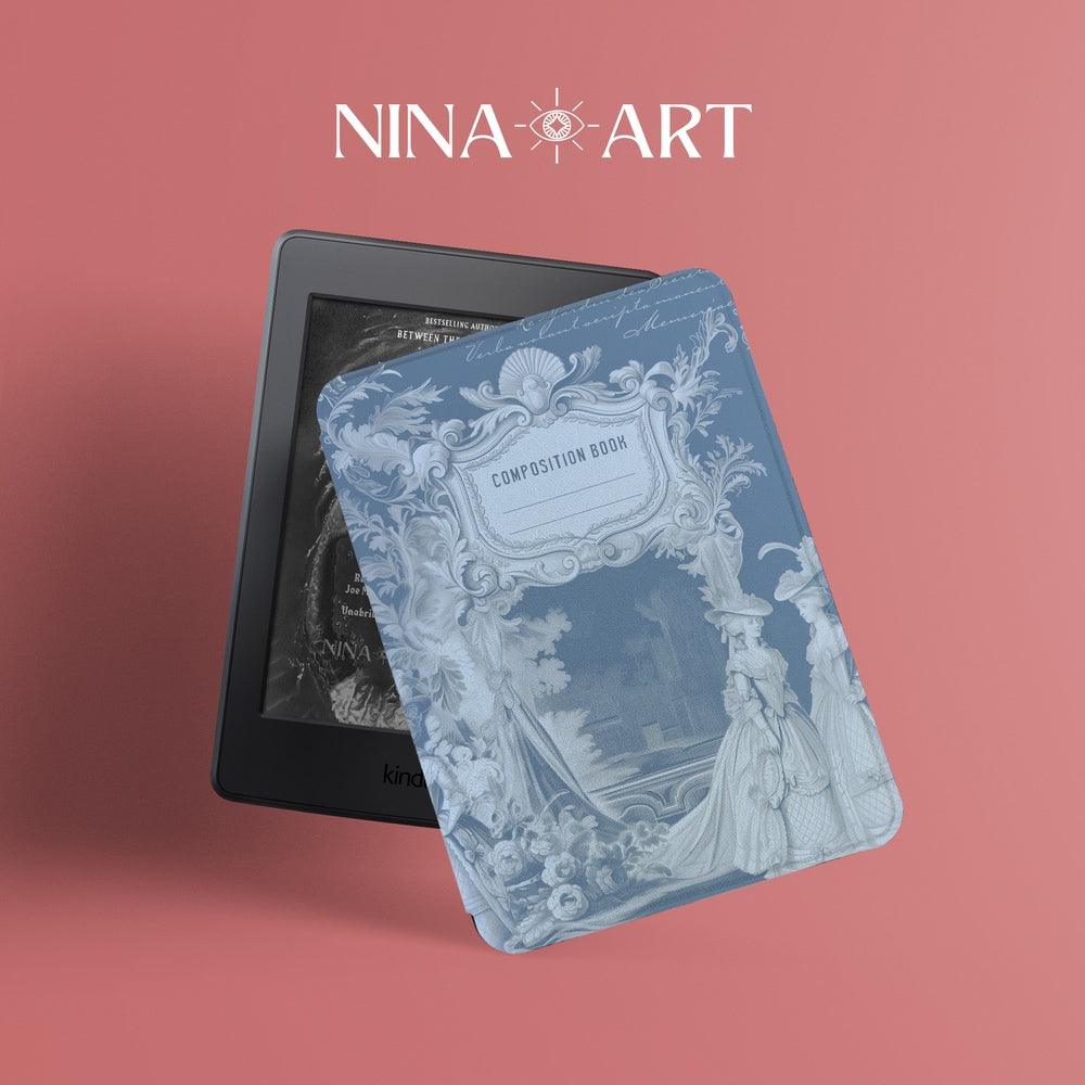 Vintage Composition - Kindle Case - Dark Blue