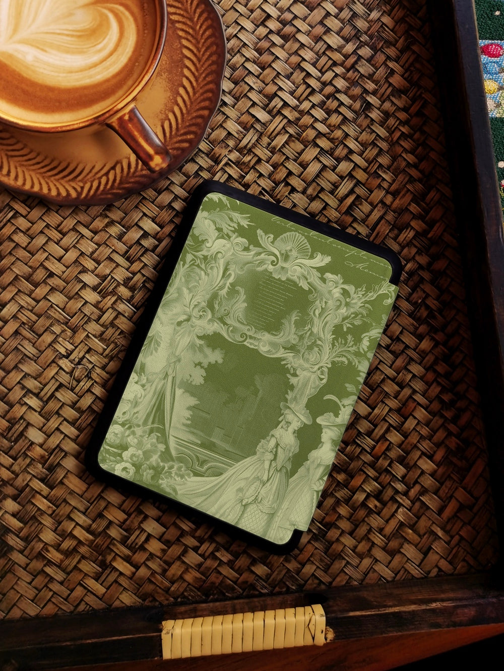 Vintage Composition - Kindle Case - Dark Green