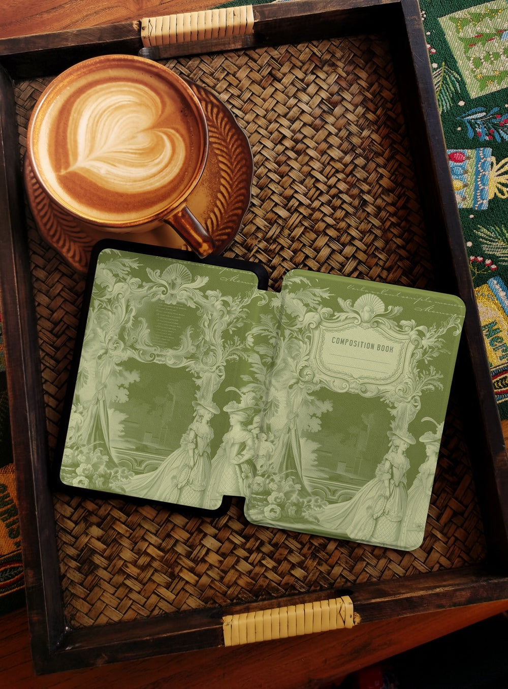 Vintage Composition - Kindle Case - Dark Green