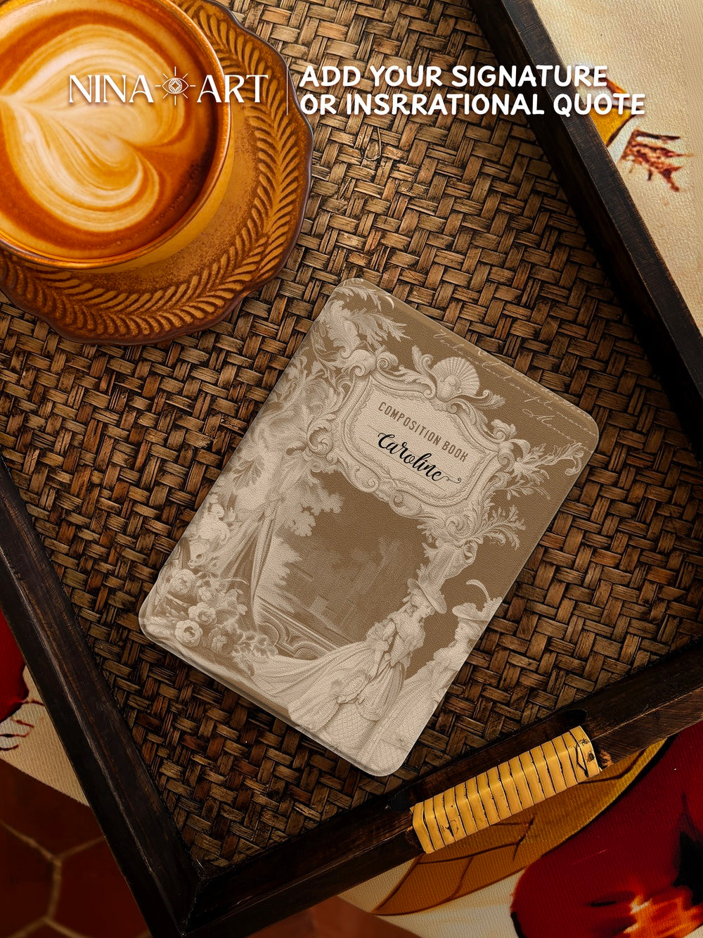 Vintage Composition - Kindle Case - Dark Khaki