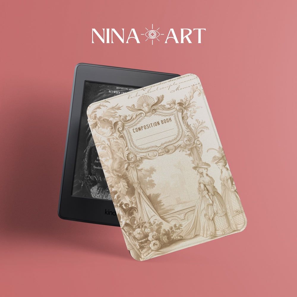 Vintage Composition - Kindle Case - Light Khaki