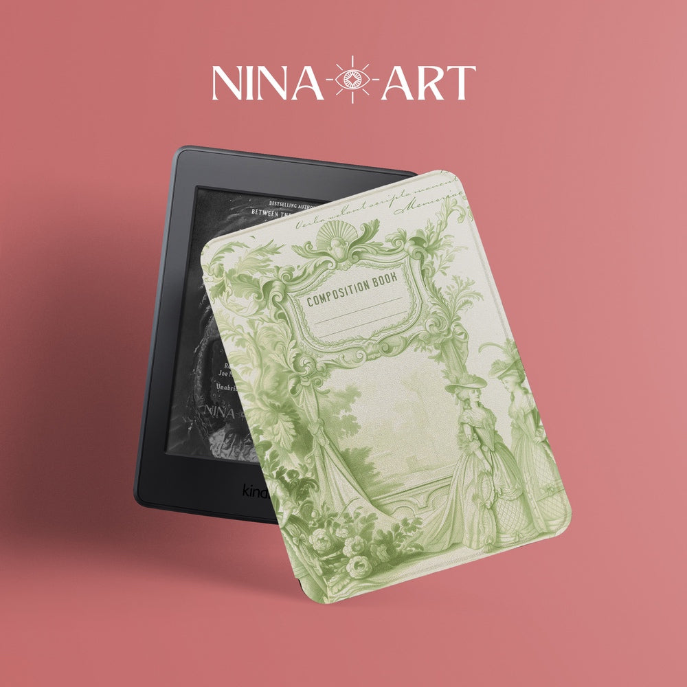 Vintage Composition - Kindle Case - Light Green