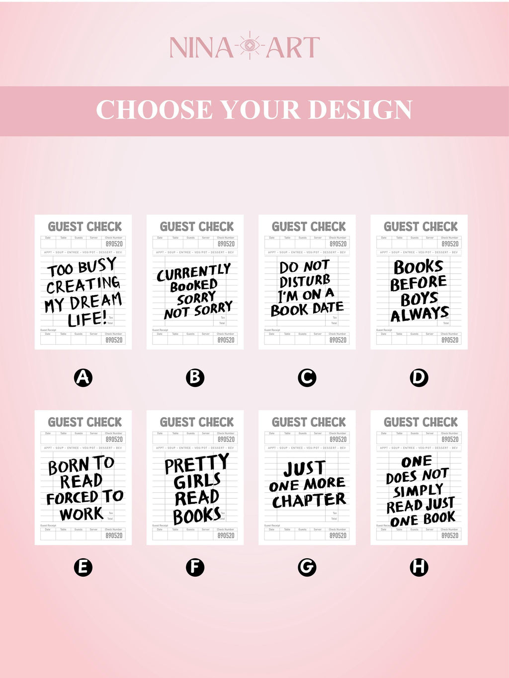 Blue Guest Check _ Kindle Case