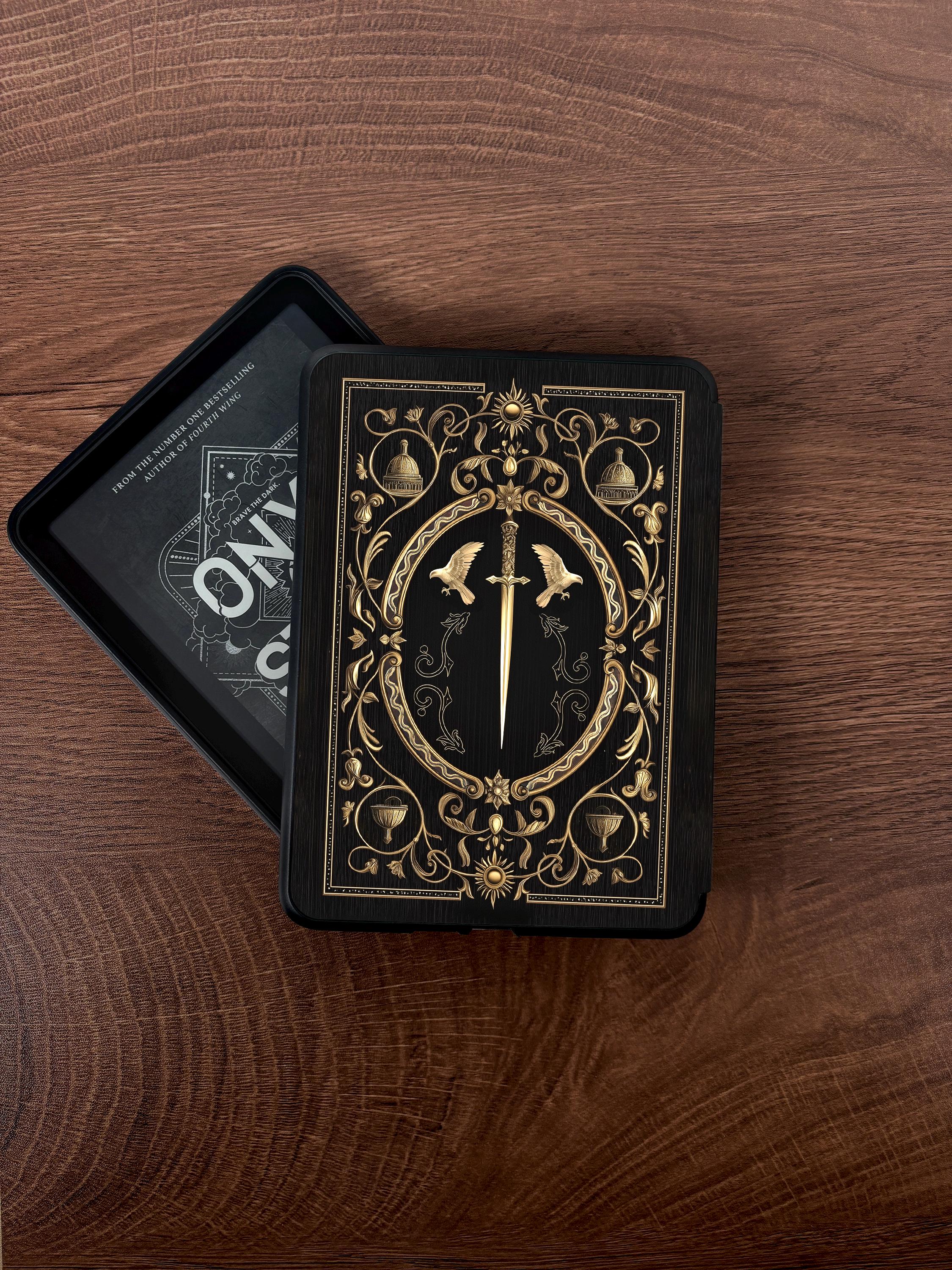 Antique Book Sword _ Kindle Case