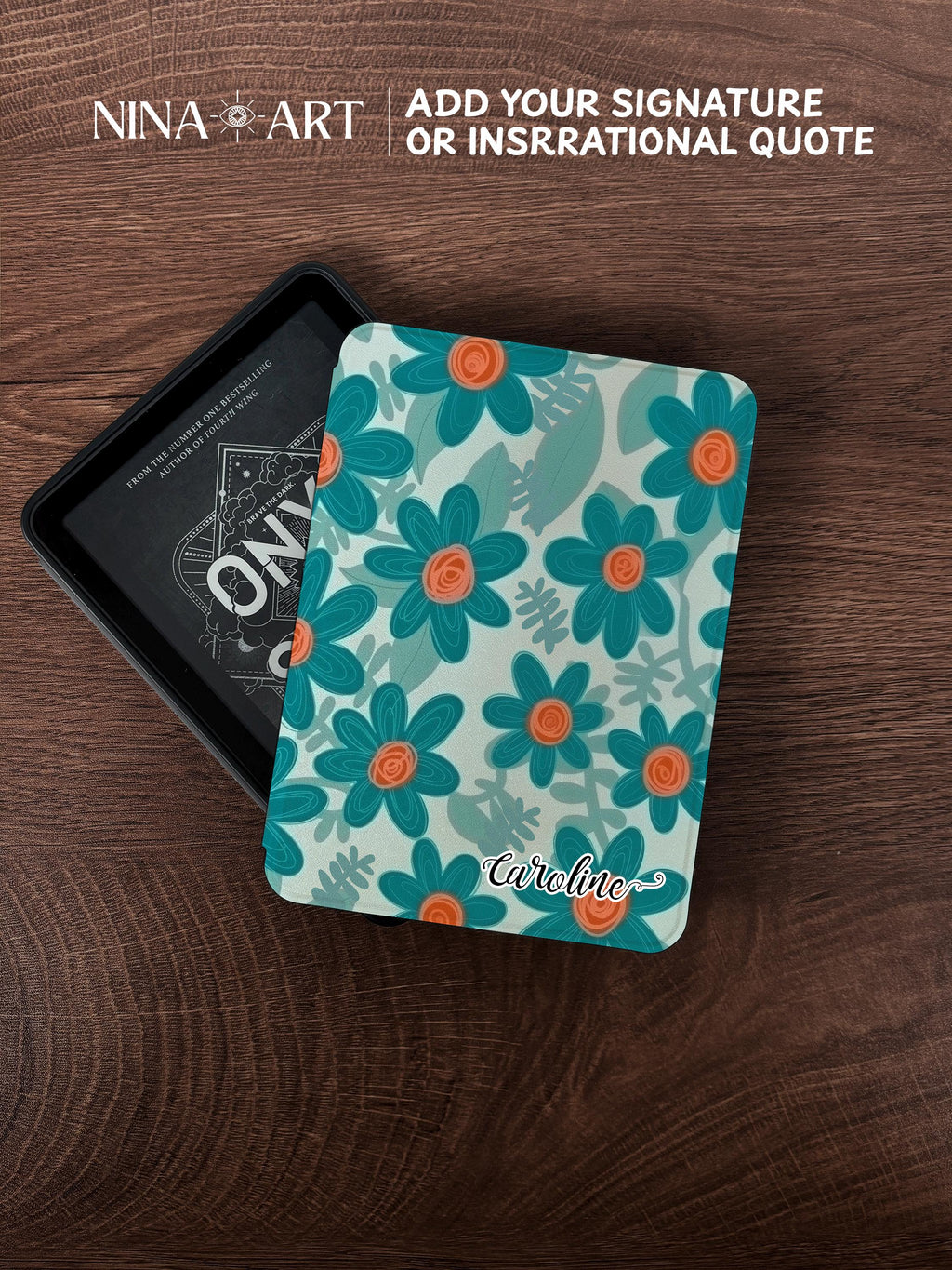 Green Flower _ Kindle Case