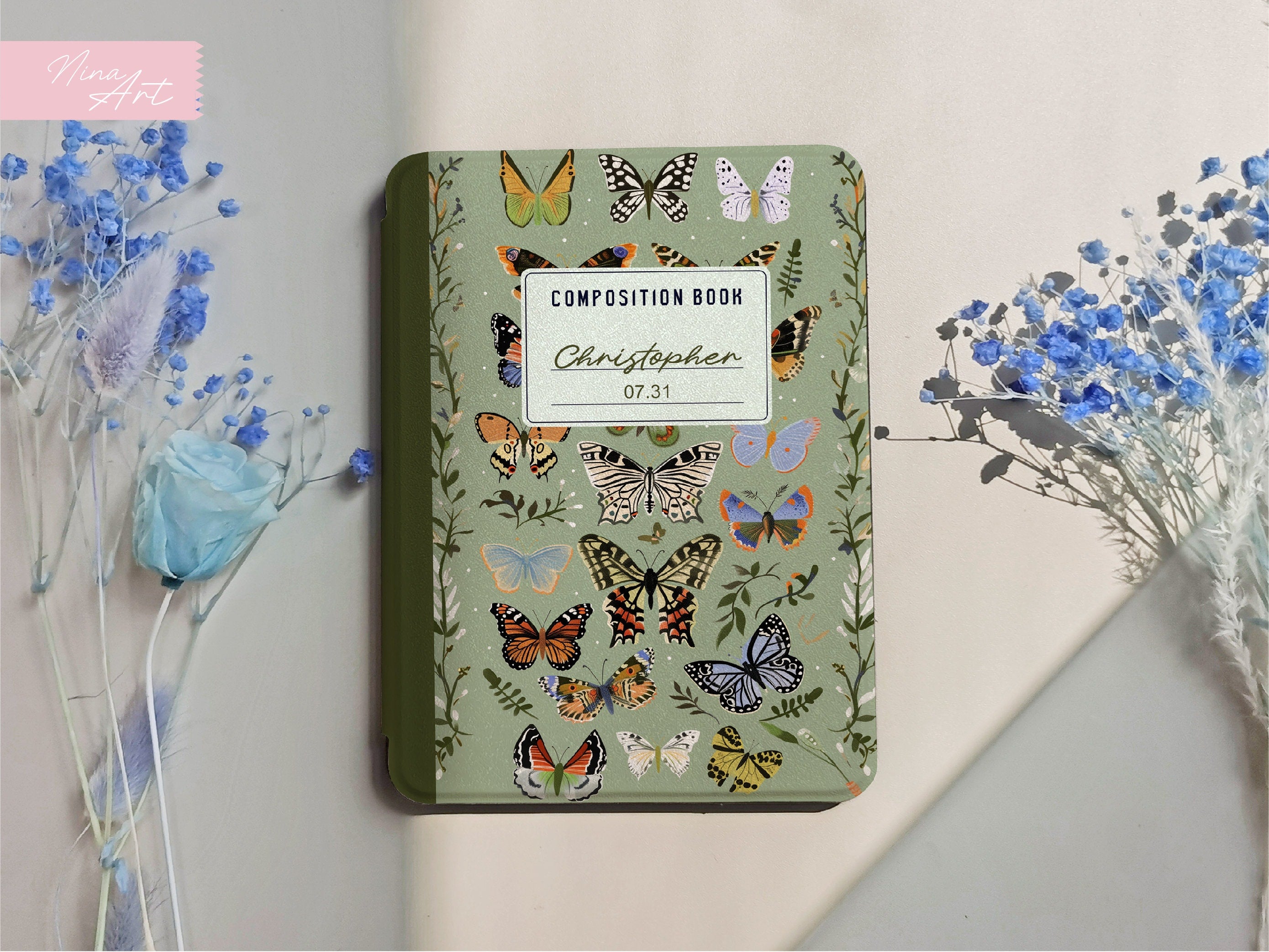 Butterfly composition book _ Kindle Case