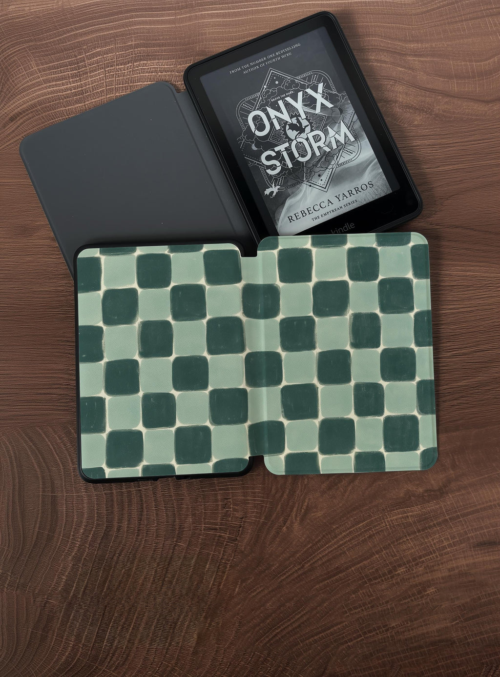 Green Checkboard  _ Kindle Case