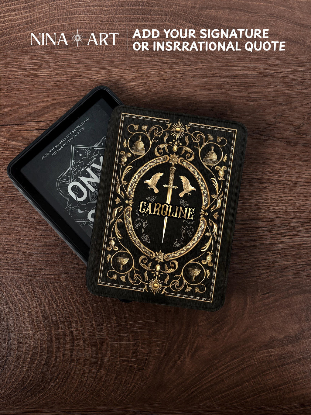 Antique Book Sword _ Kindle Case