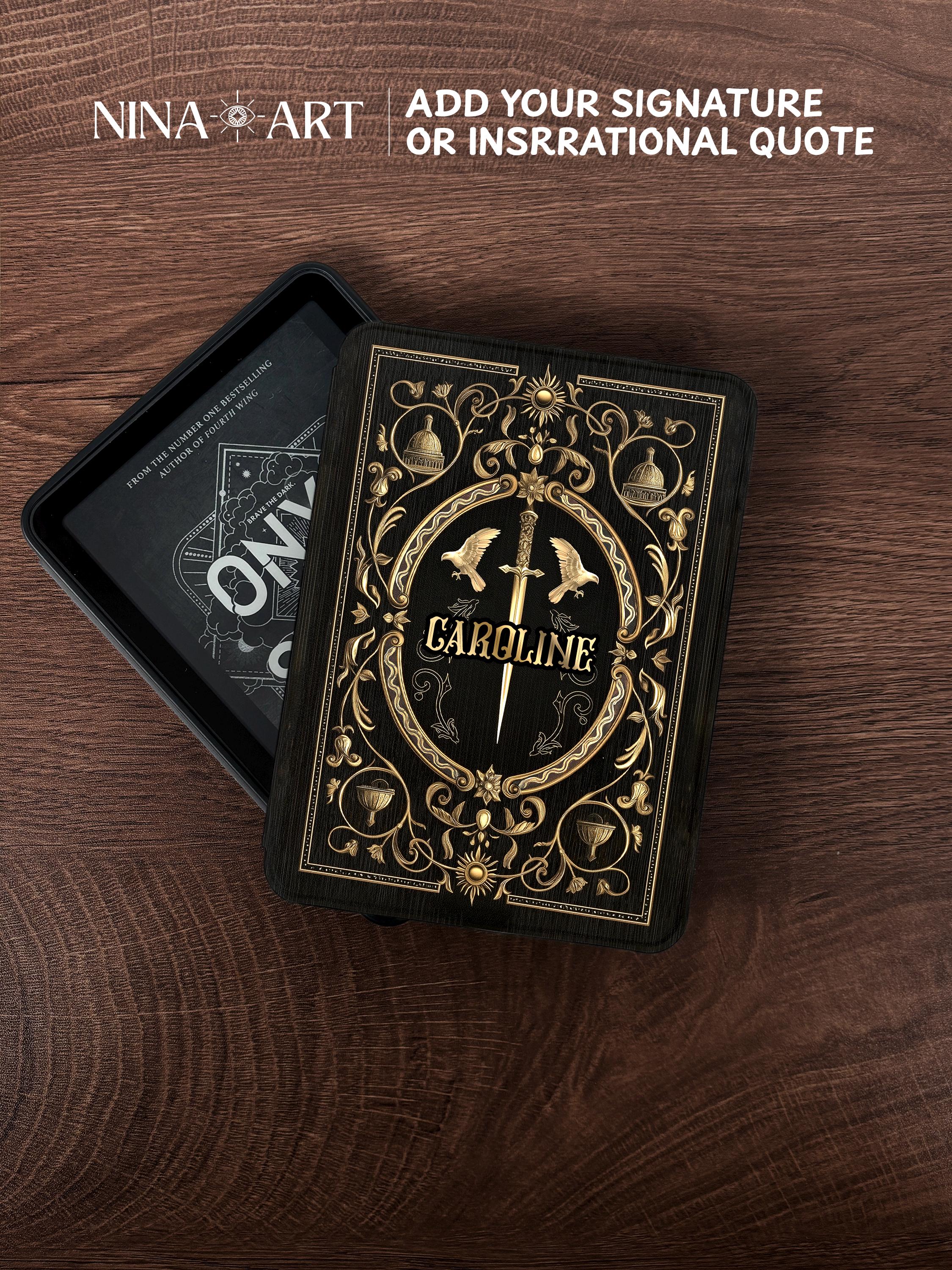 Antique Book Sword _ Kindle Case